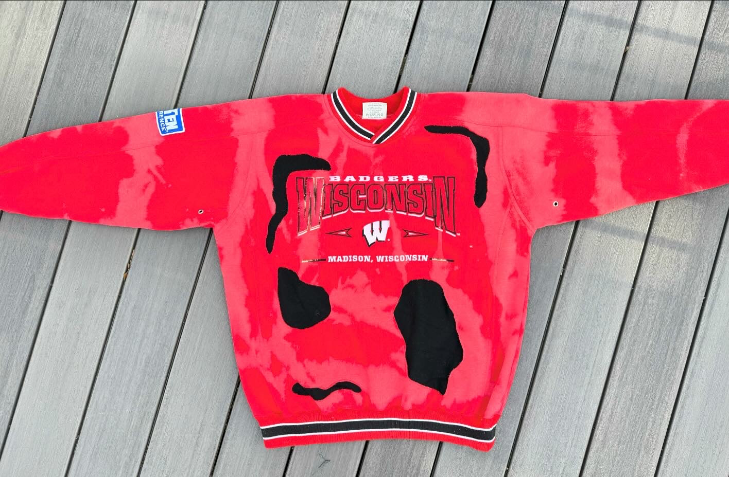 Reworked Badgers crewneck